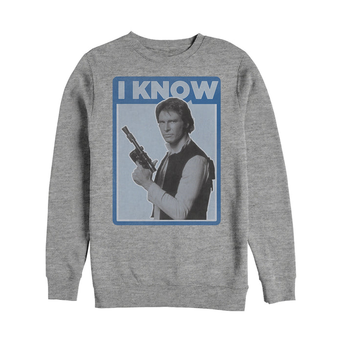 fifth sun Women's Star Wars Han Solo Quote I Know Sweatshirt