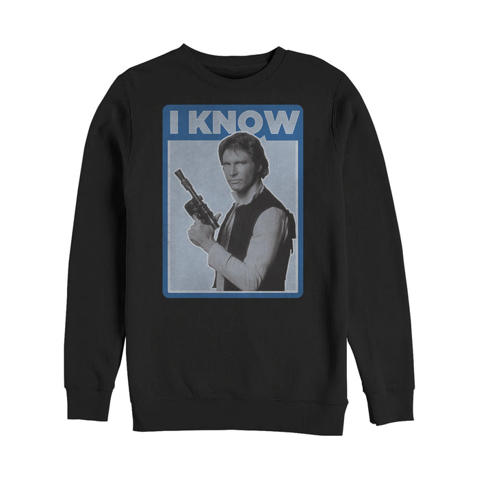 fifth sun Women's Star Wars Han Solo Quote I Know Sweatshirt