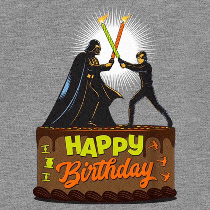 Fifth Sun Women's Star Wars Happy Birthday Duel Cake Racerback Tank Top