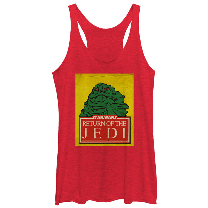 fifth sun Women's Star Wars Jabba the Hutt Trading Card Racerback Tank Top