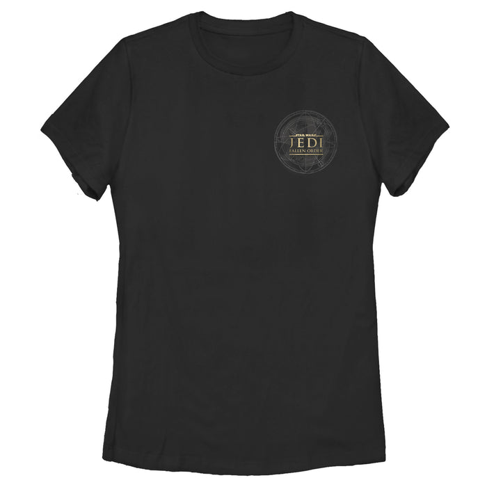 fifth sun Women's Star Wars Jedi: Fallen Order Celestial Map Emblem T-Shirt