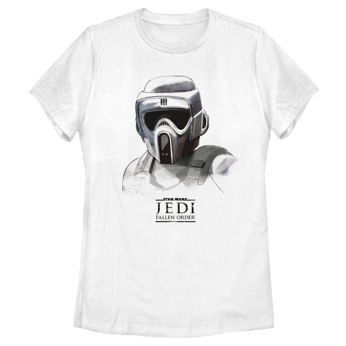 fifth sun Women's Star Wars Jedi: Fallen Order Grayscale Scout Trooper T-Shirt