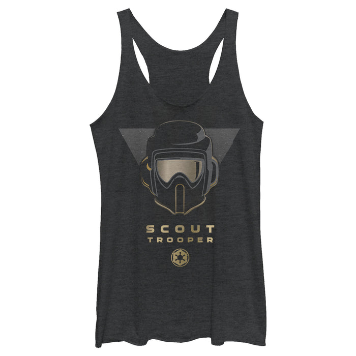 fifth sun Women's Star Wars Jedi: Fallen Order Scout Trooper Helmet Racerback Tank Top