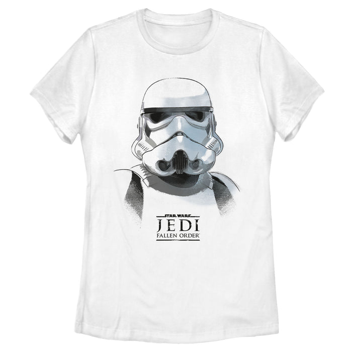 fifth sun Women's Star Wars Jedi: Fallen Order Stormtrooper Portrait T-Shirt