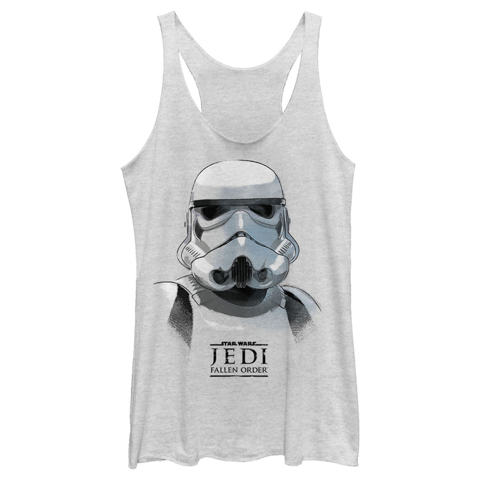 fifth sun Women's Star Wars Jedi: Fallen Order Stormtrooper Portrait Racerback Tank Top