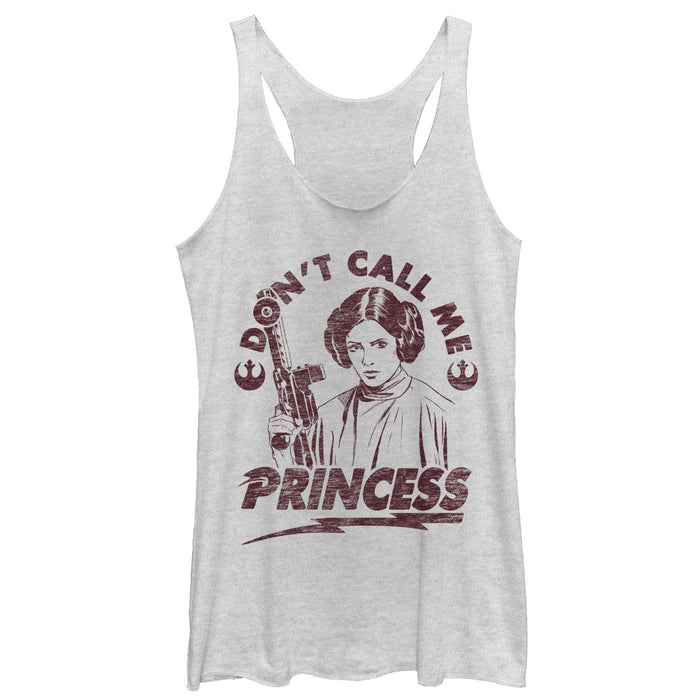 fifth sun Women's Star Wars Leia Don't Call Me Princess Racerback Tank Top