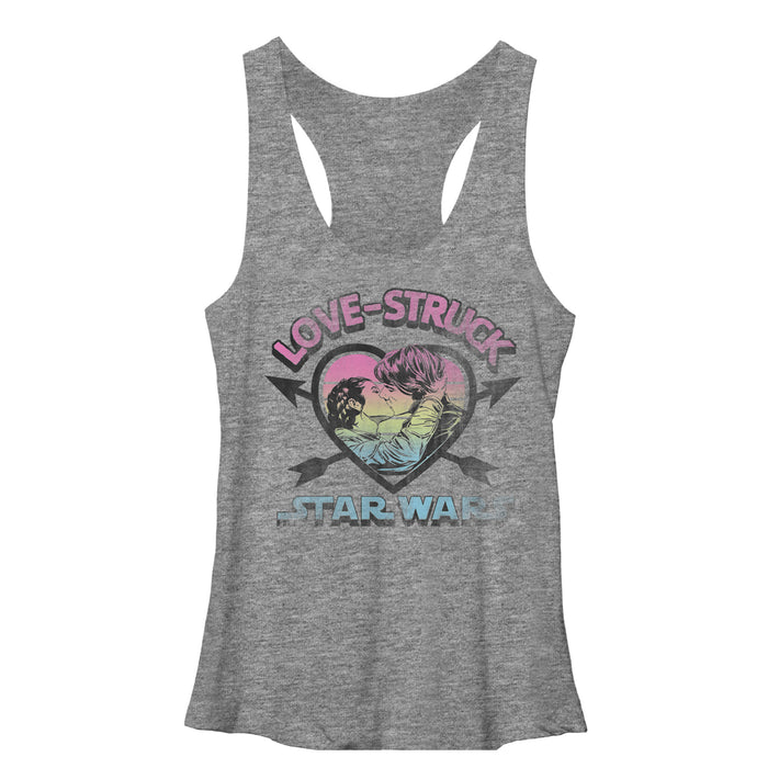 fifth sun Women's Star Wars Love-Struck Han and Leia Racerback Tank Top