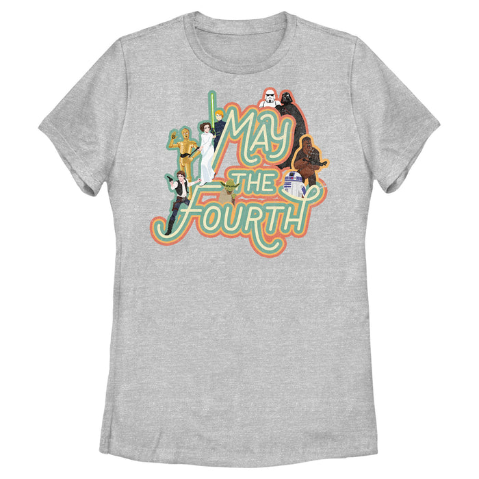 fifth sun Women's Star Wars May the Fourth Classic Characters T-Shirt