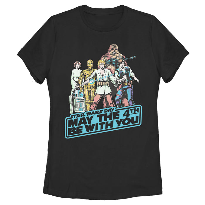 fifth sun Women's Star Wars May the Fourth Classic Poster T-Shirt