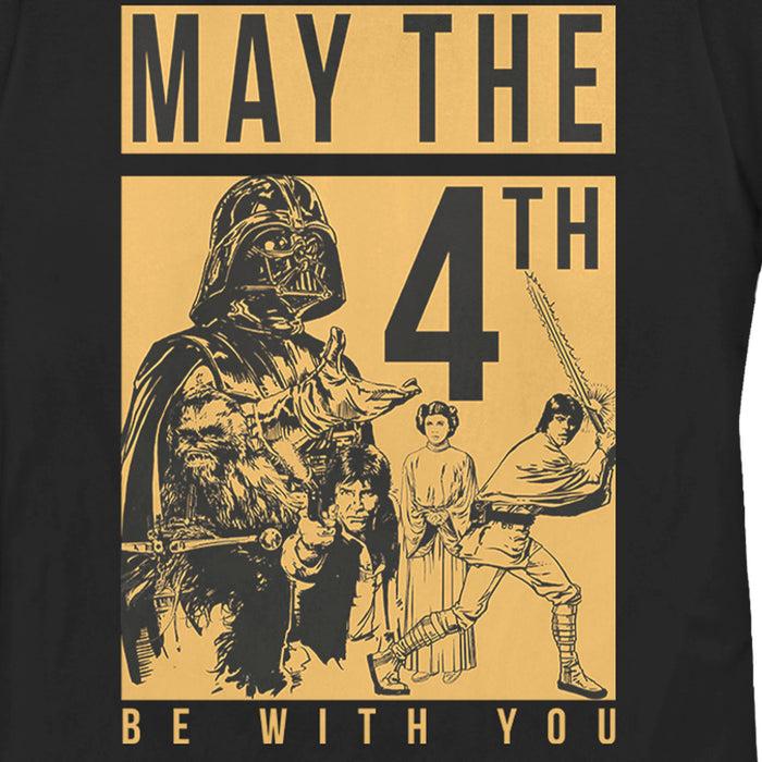 Fifth Sun Women's Star Wars May The Fourth Two Tone Box T-Shirt
