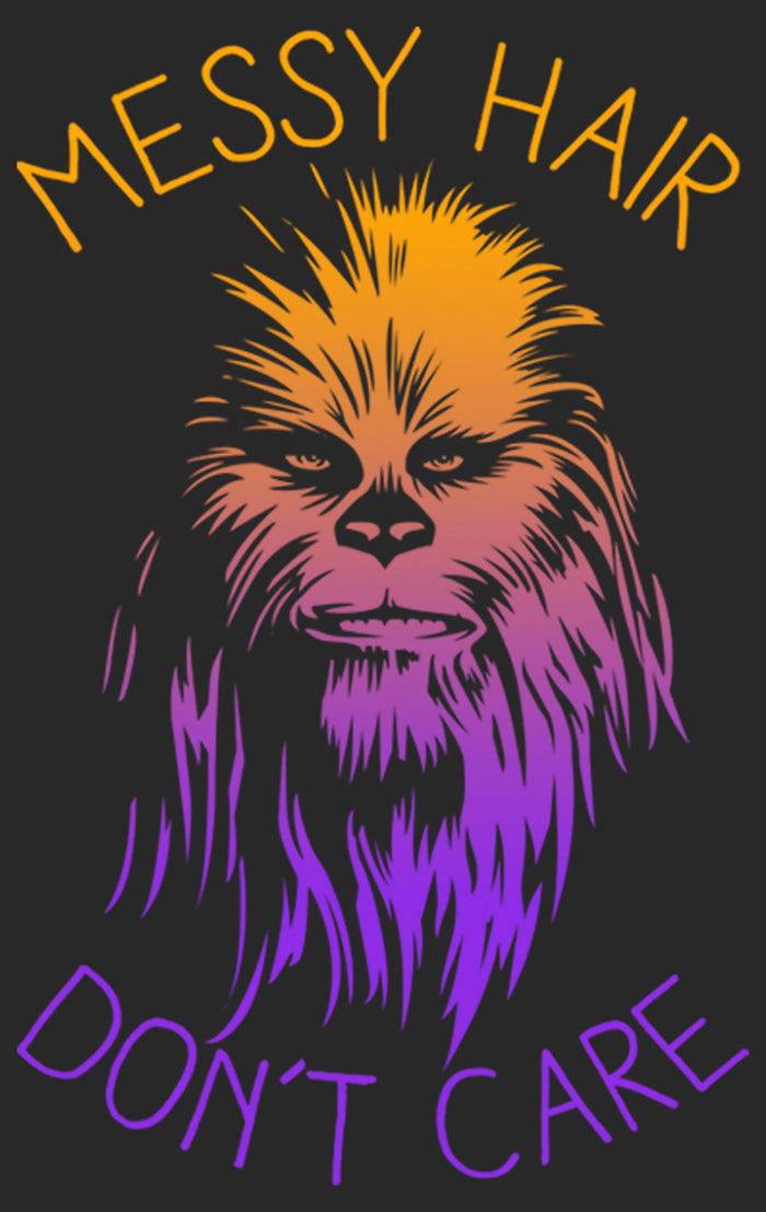Fifth Sun Women's Star Wars Messy Hair Don't Care Chewie T-Shirt