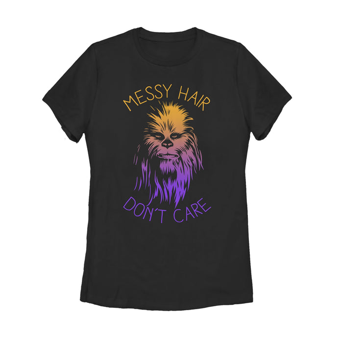 fifth sun Women's Star Wars Messy Hair Don't Care Chewie T-Shirt