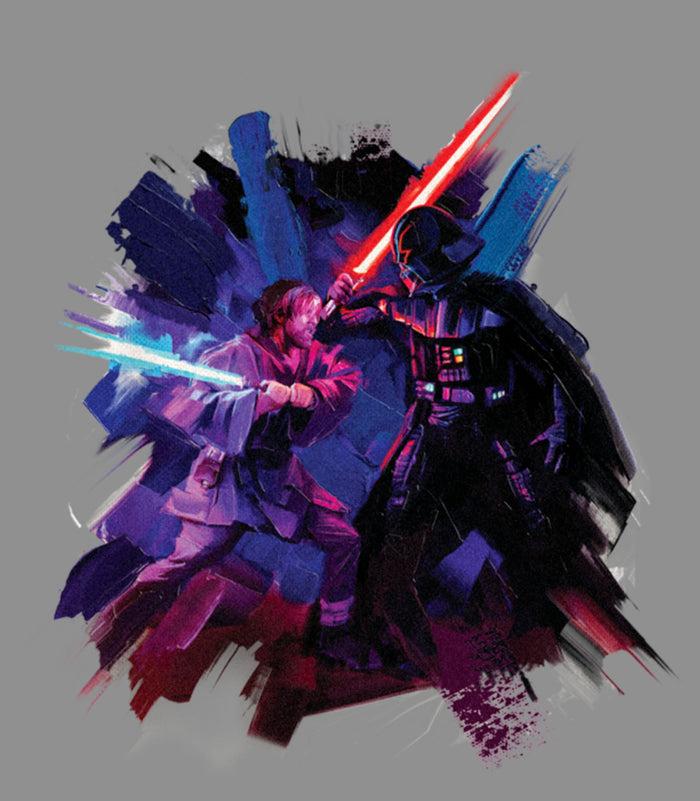 Fifth Sun Women's Star Wars: Obi-Wan Kenobi Darth Vader And Obi-Wan Kenobi Battle Paint Racerback Tank Top