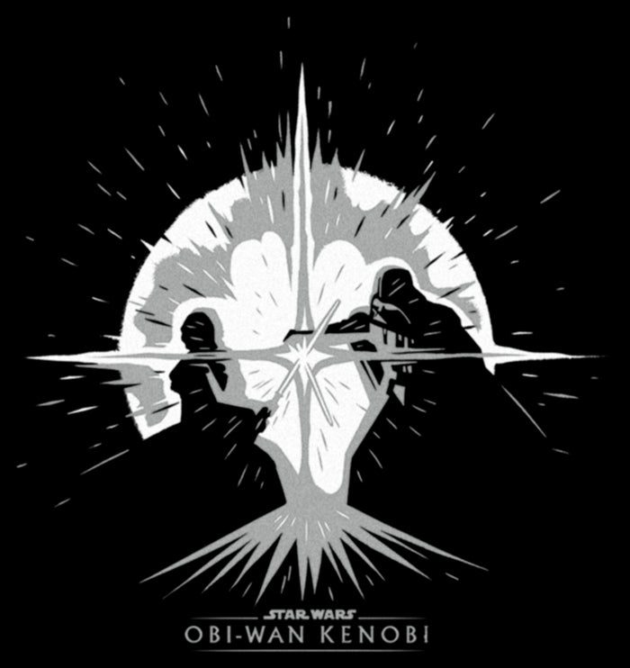 Fifth Sun Women's Star Wars: Obi-Wan Kenobi Darth Vader Vs Kenobi Silhouette Lightsaber Explosion T-Shirt