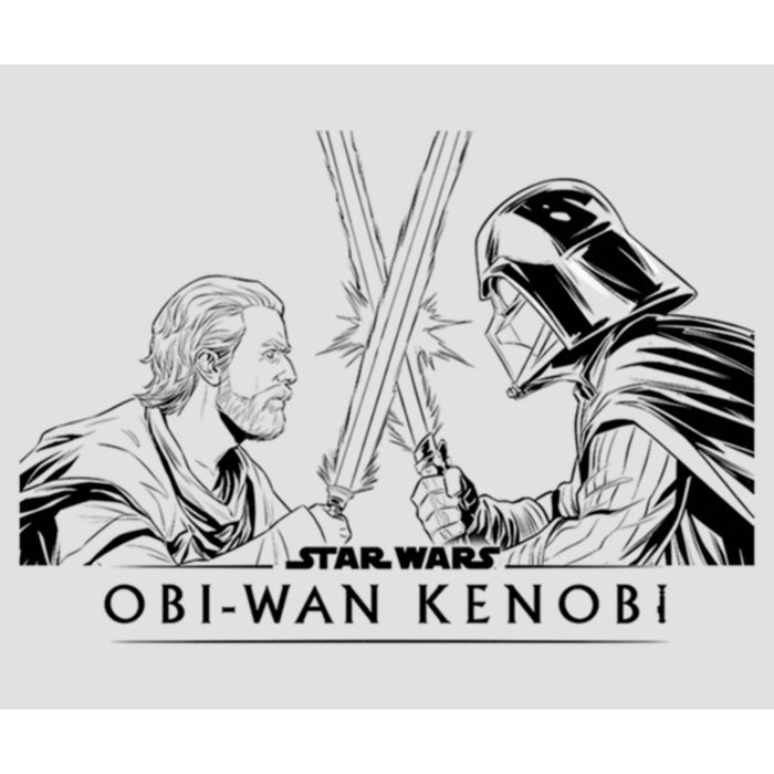 Fifth Sun Women's Star Wars: Obi-Wan Kenobi Darth Vader Vs Kenobi Sketch Lightsaber Duel Racerback Tank Top