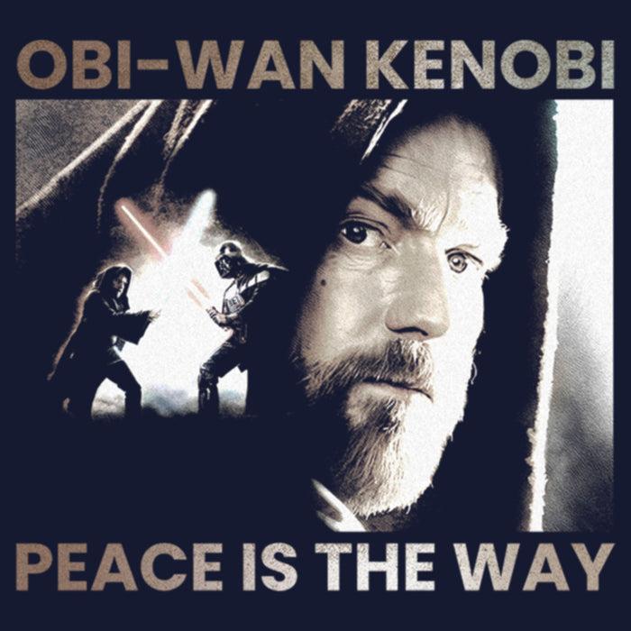 Fifth Sun Women's Star Wars: Obi-Wan Kenobi Darth Vader Vs Kenobi Peace Is The Way T-Shirt