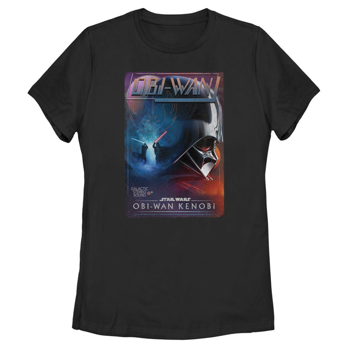 fifth sun Women's Star Wars: Obi-Wan Kenobi Darth Vader vs Kenobi Vintage VHS Cassette T-Shirt