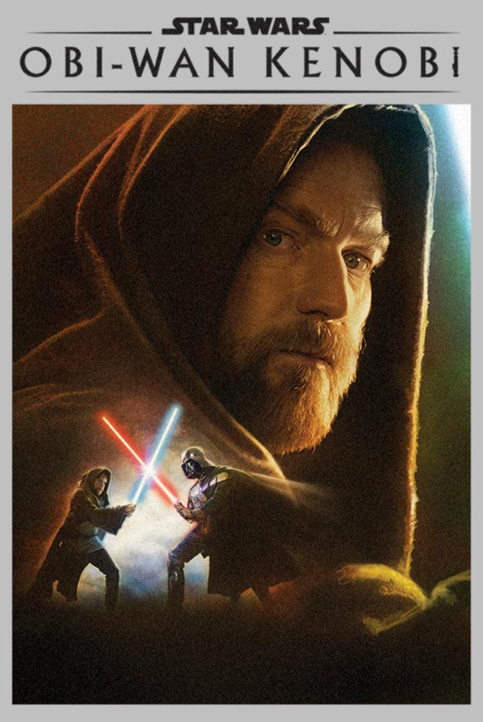 Fifth Sun Women's Star Wars: Obi-Wan Kenobi Darth Vader Vs Kenobi Artistic Lightsaber Duel T-Shirt