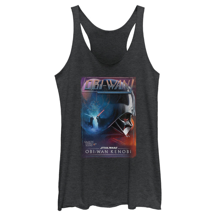 fifth sun Women's Star Wars: Obi-Wan Kenobi Darth Vader vs Kenobi Vintage VHS Cassette Racerback Tank Top