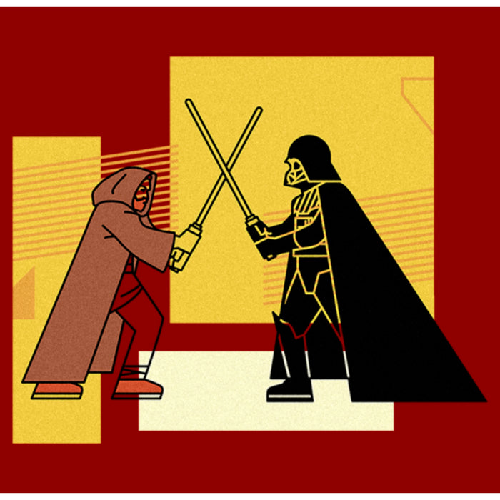 Fifth Sun Women's Star Wars: Obi-Wan Kenobi Darth Vader Vs. Obi-Wan Kenobi Color Block T-Shirt