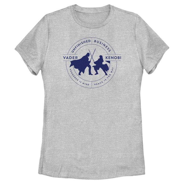 fifth sun Women's Star Wars: Obi-Wan Kenobi Vader vs Kenobi Unfinished Business Duel T-Shirt