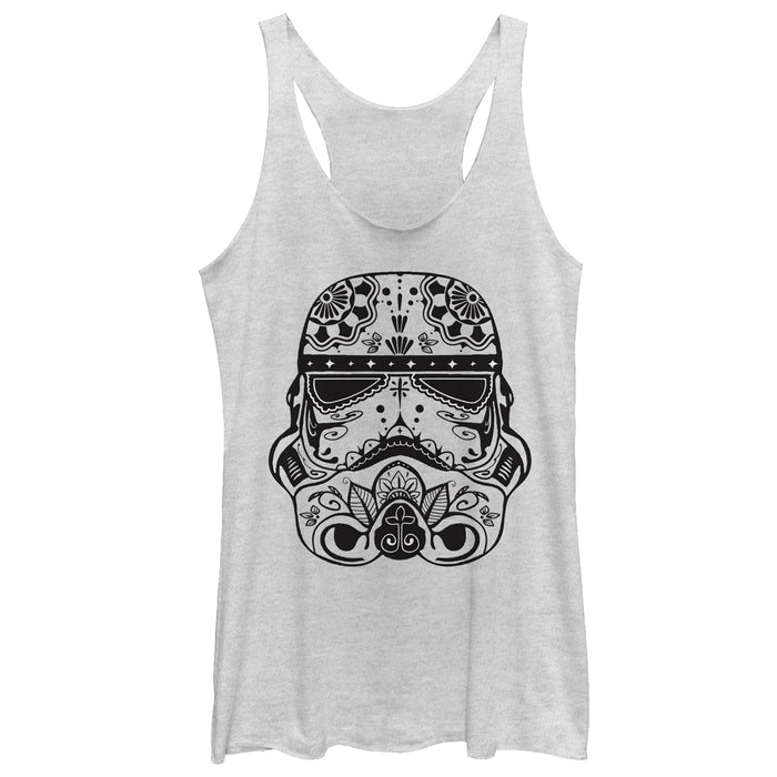 fifth sun Women's Star Wars Ornate Stormtrooper Racerback Tank Top