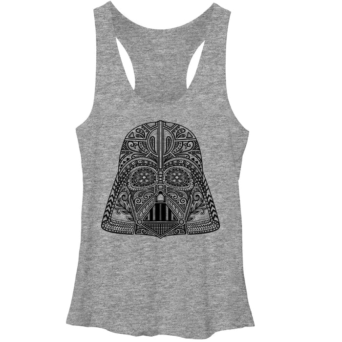 fifth sun Women's Star Wars Ornate Vader Helmet Racerback Tank Top