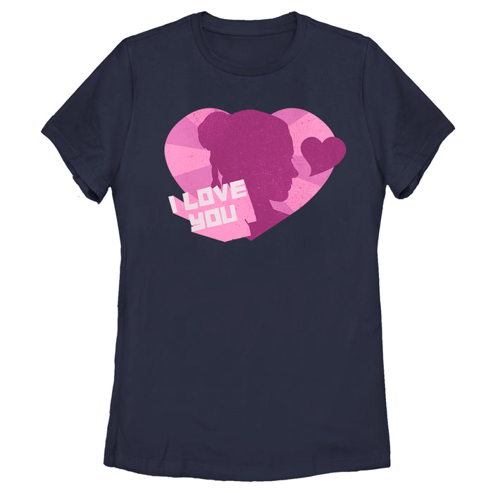 fifth sun Women's Star Wars Princess Leia I Love You Heart T-Shirt