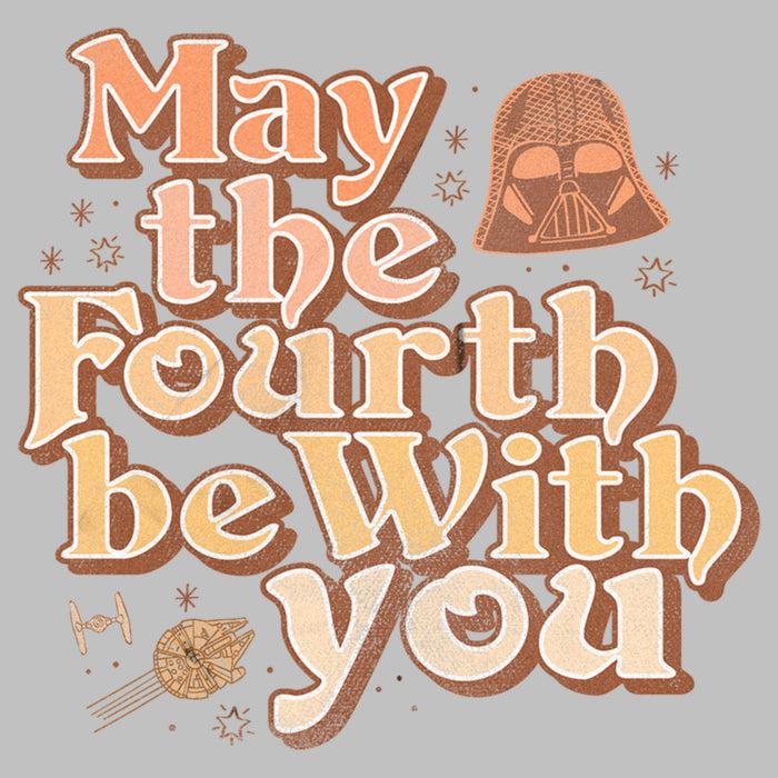 Fifth Sun Women's Star Wars Retro Darth Vader May The Fourth Be With You T-Shirt