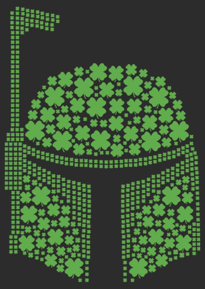 Fifth Sun Women's Star Wars St. Patrick's Day Boba Fett Clover Helmet T-Shirt