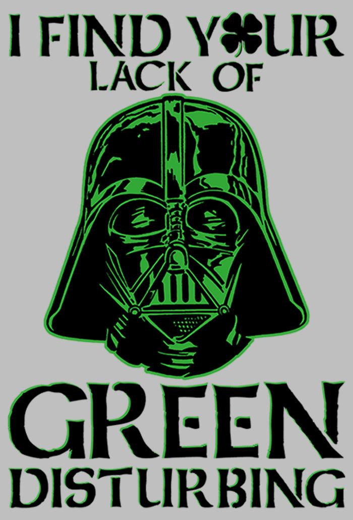 Fifth Sun Women's Star Wars St. Patrick's Day Darth Vader I Find Your Lack Of Green Disturbing T-Shirt