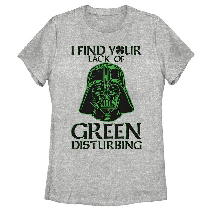 fifth sun Women's Star Wars St. Patrick's Day Darth Vader I Find your Lack of Green Disturbing T-Shirt