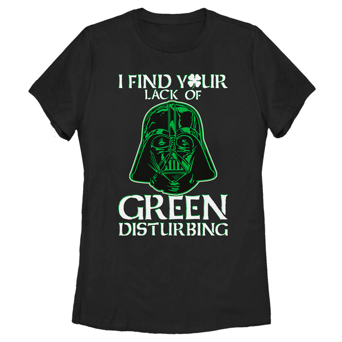 fifth sun Women's Star Wars St. Patrick's Day Vader Lack of Green Clover T-Shirt