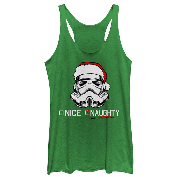 fifth sun Women's Star Wars Stormtrooper Naughty List Racerback Tank Top