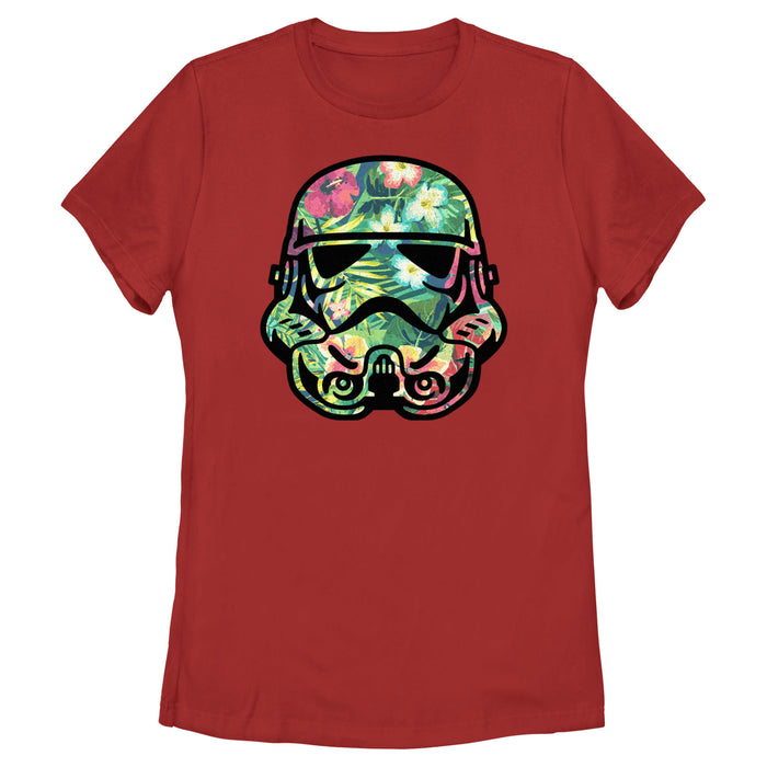 fifth sun Women's Star Wars Stormtrooper Tropical Portrait T-Shirt