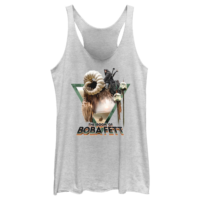 fifth sun Women's Star Wars: The Book of Boba Fett Bantha Ride Boba Racerback Tank Top