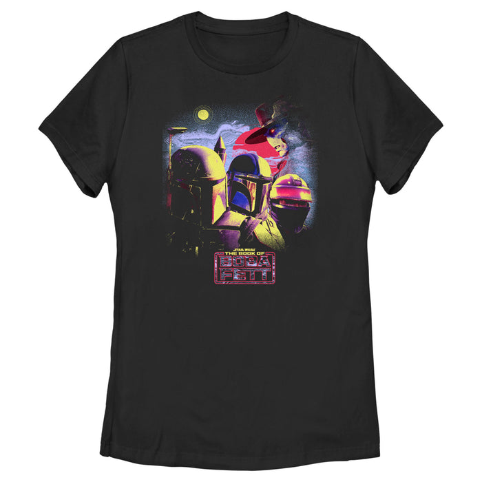 fifth sun Women's Star Wars: The Book of Boba Fett Cad Bane vs Shand Djarin & Boba Fett T-Shirt