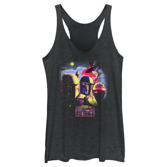 fifth sun Women's Star Wars: The Book of Boba Fett Cad Bane vs Shand Djarin & Boba Fett Racerback Tank Top