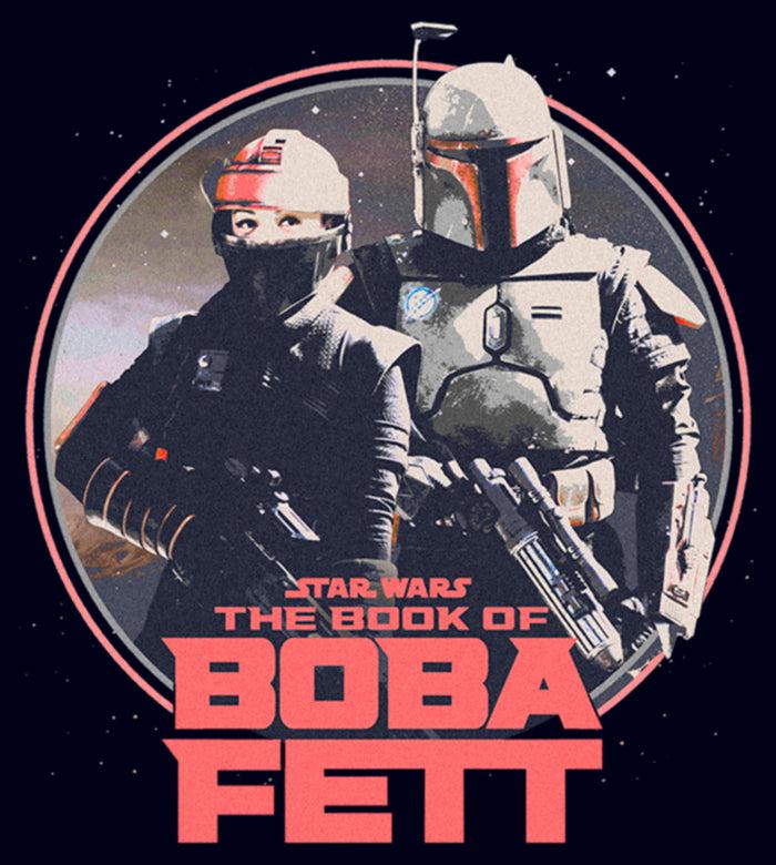Fifth Sun Women's Star Wars: The Book Of Boba Fett Fennec And Boba Classic Circle T-Shirt