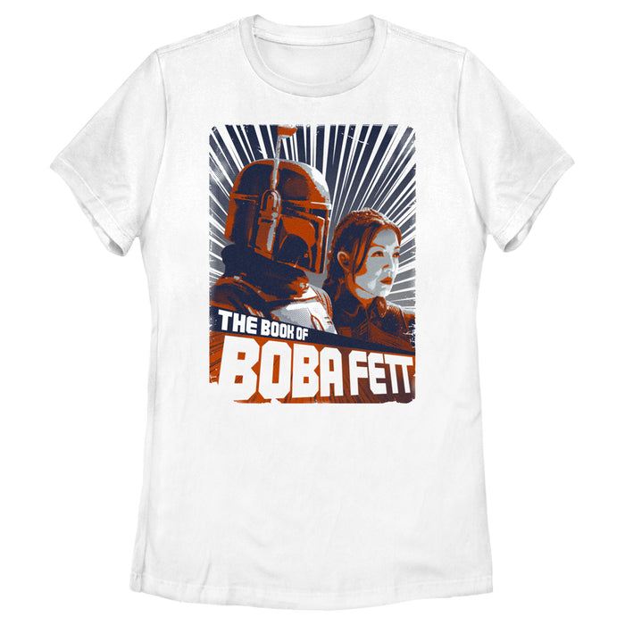 fifth sun Women's Star Wars: The Book of Boba Fett Fennec and Boba Poster T-Shirt