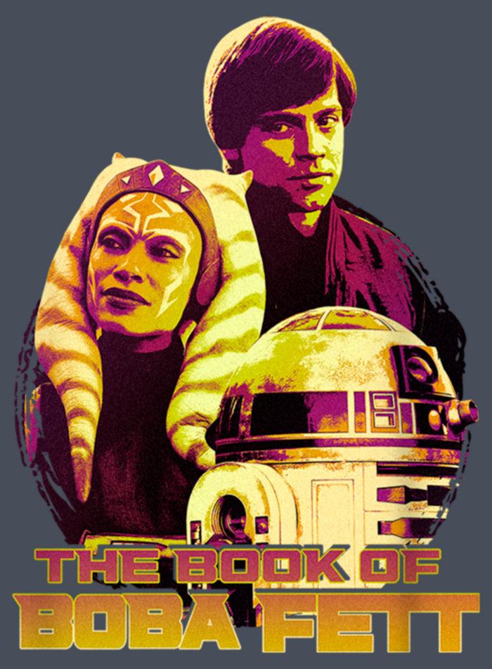 Fifth Sun Women's Star Wars: The Book Of Boba Fett R2-D2 Skywalker Tano Old Friends Racerback Tank Top