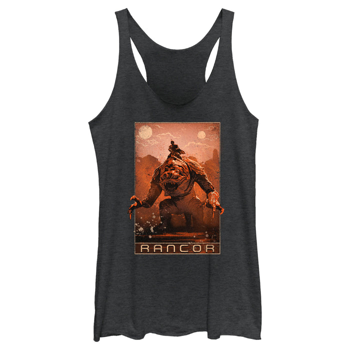 fifth sun Women's Star Wars: The Book of Boba Fett Rancor on the Loose Racerback Tank Top