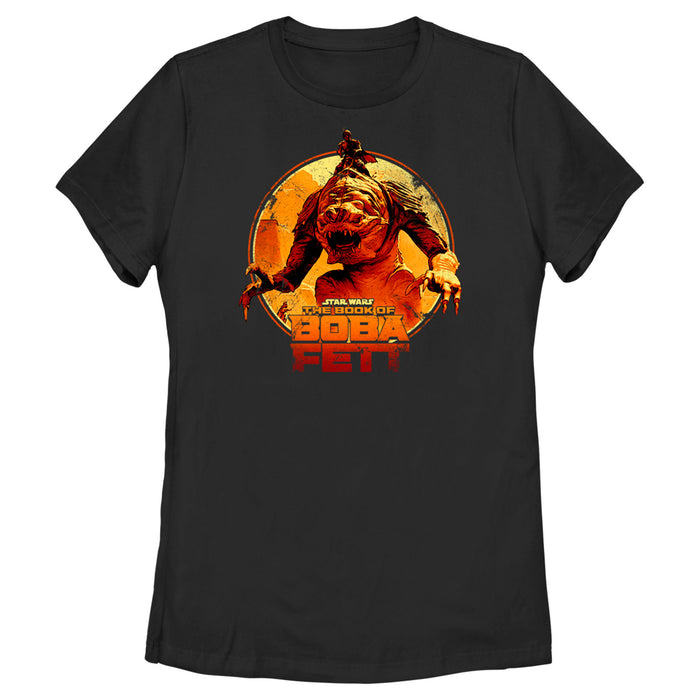 fifth sun Women's Star Wars: The Book of Boba Fett Riding the Rancor T-Shirt
