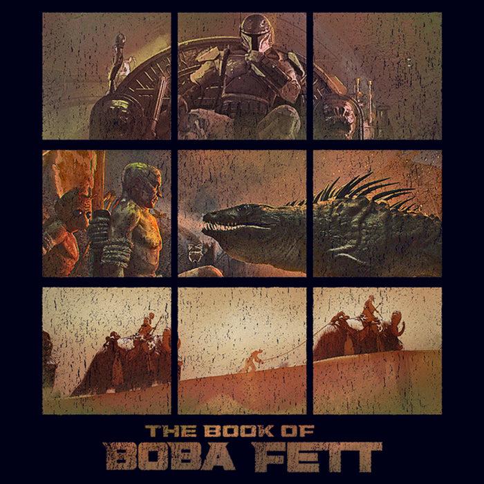 Fifth Sun Women's Star Wars: The Book Of Boba Fett Tatooine Desert Comic Panels T-Shirt