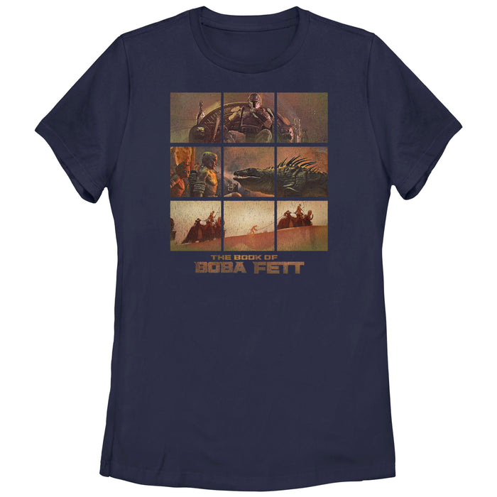 fifth sun Women's Star Wars: The Book of Boba Fett Tatooine Desert Comic Panels T-Shirt
