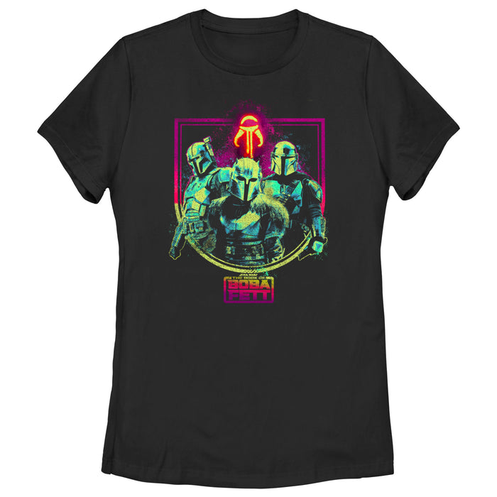fifth sun Women's Star Wars: The Book of Boba Fett The Armorer Din and Boba T-Shirt