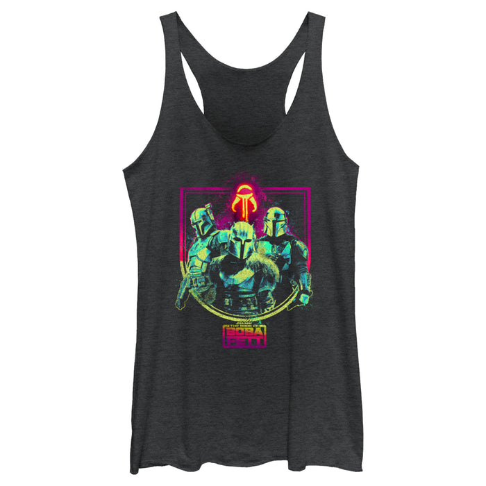 fifth sun Women's Star Wars: The Book of Boba Fett The Armorer Din and Boba Racerback Tank Top