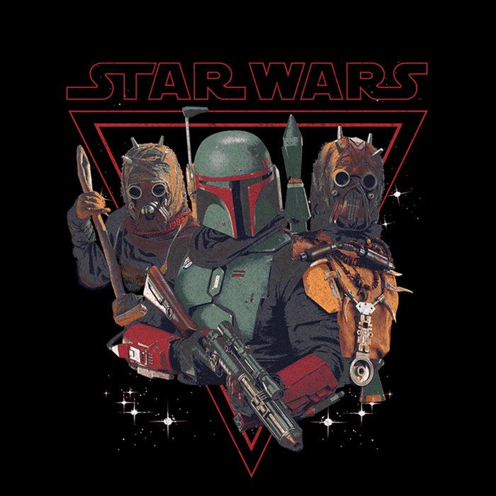 Fifth Sun Women's Star Wars: The Book Of Boba Fett Tusken Raiders And Boba Bounty Hunters T-Shirt