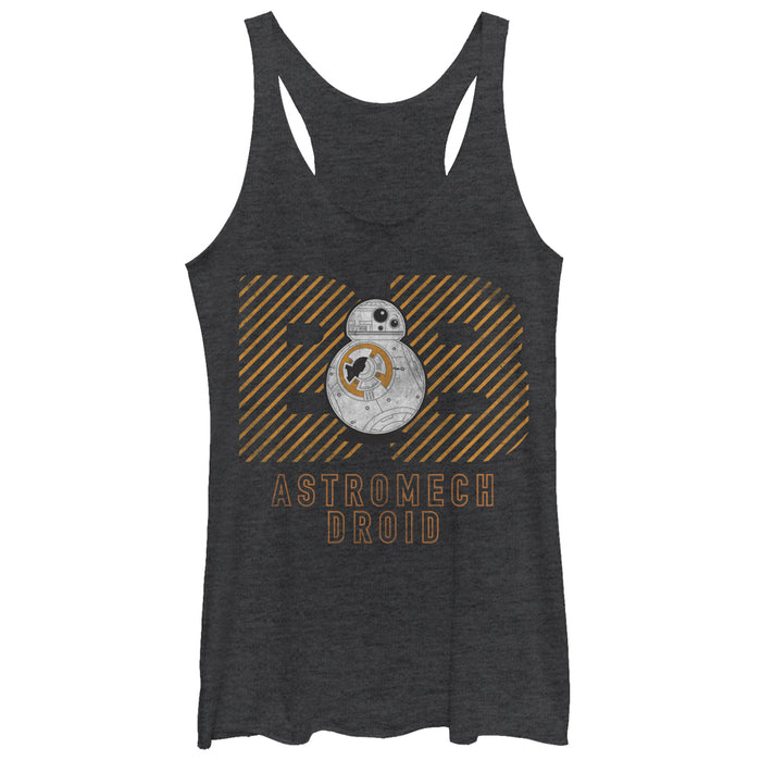 fifth sun Women's Star Wars The Force Awakens BB-8 Astromech Droid Distressed Racerback Tank Top