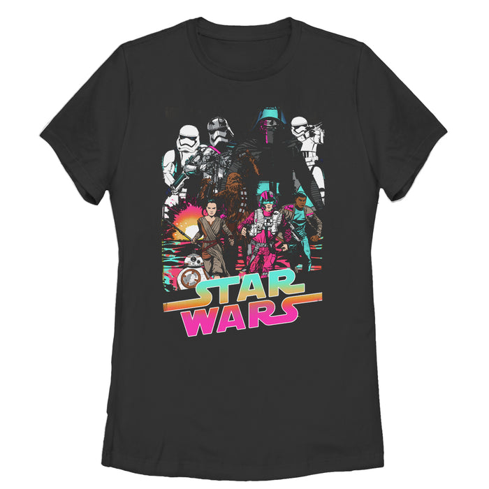 fifth sun Women's Star Wars The Force Awakens Cartoon T-Shirt
